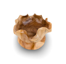 Live Edge Bowl, Wavy Live Edge Bowl, Wavy Wooden Bowl, Wavy Fruit Bowl