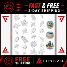 Outus 32 Pieces Leaf Window Clings Bird Deterrent Stickers