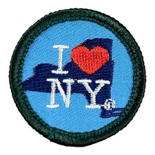 Retired Girl Scout Junior New York State of Mind Badge Council's Own Vest Sash