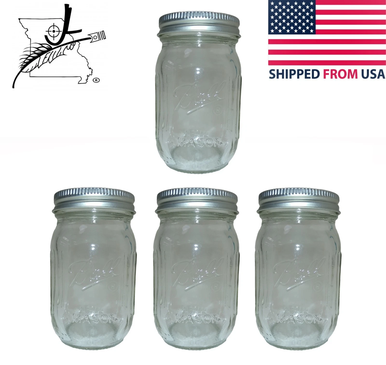 Ball 4 oz Ounce Mini Canning Jars With Lids Glass Container Spices Etc Dry Goods