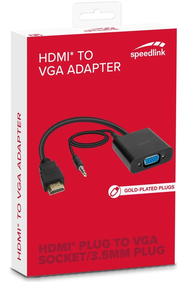 Speedlink HQ HDMI auf VGA Adapter Audio + Video Konverter PC Notebook Beamer TV - Bild 3 von 3