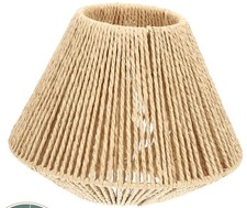 Hemoton Boho Woven Rattan Pendant Lamp Shade 5.9" Hanging Light Cover   New Open