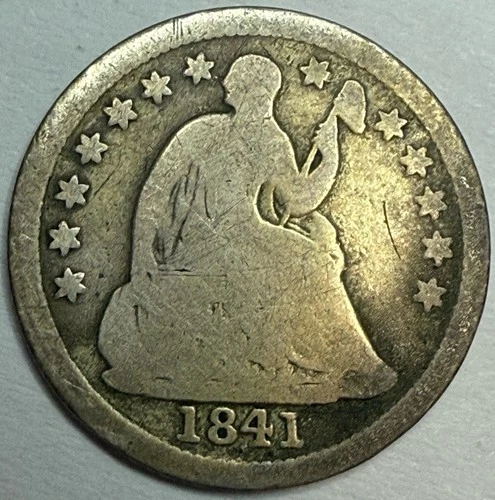 1841 Seated Liberty Half Dime Exact Coin Imaged #SL222