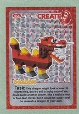 SAINSBURY'S LEGO CREATE THE WORLD FOIL CARD No. 055 DRAGON UK POST FREE