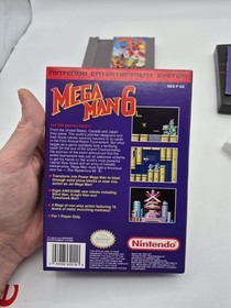 Mega Man 6 (Nintendo NES, 1994) Authentic Cartridge, Manual, Repro Box Tested