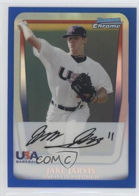 2011 Bowman Draft Chrome Prospects Blue Refractor 10/199 Jake Jarvis #BDPP99 z6b