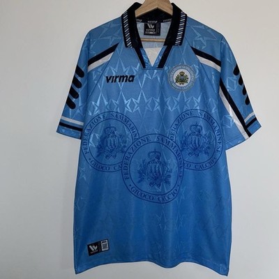 Virma San Marino Fußball Trikot Himmelblau Heimtrikot 1998 Kit Größe Extra Large