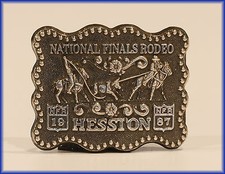 HESSTON BUCKLE 1987 Youth Small  NFR  NATIONAL FINALS RODEO  NEW  
