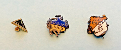 (3) Vintage Lapel Pins Lot - Various Organizations