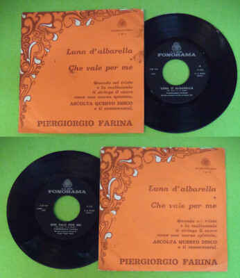 LP 45 7'' PIERGIORGIO FARINA Luna d'albarella Che vale per me italy no cd mc (QI4