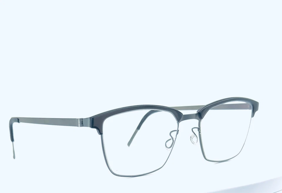 LINDBERG STRIP 9837 086/F296 10 серый квадратный полный ободок очки 51-18-135 B:39 - Изображение 2 из 4