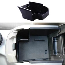 1PCS ABS Matte Black Console Storage Box Cover Trim For Ford Escape Kuga 13-2016