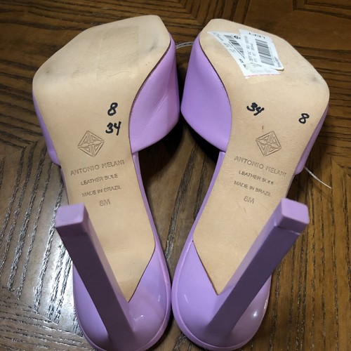 Antonio Melani Ritaa Lavender Purple Open Toe Square Toe Heels - NWOB / Size 8 - Picture 8 of 9
