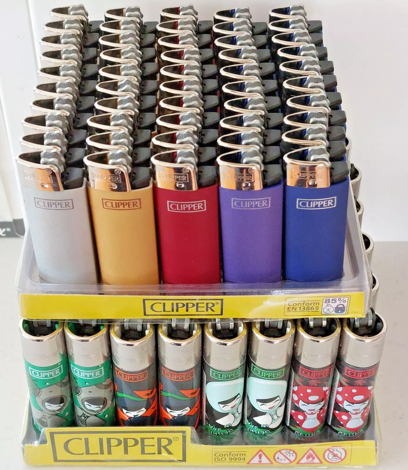 Wholesale lighter deal CLIPPER BRIO LIGHTERS metal COLORS 50 lighters + 48 Clipp - Picture 1 of 4