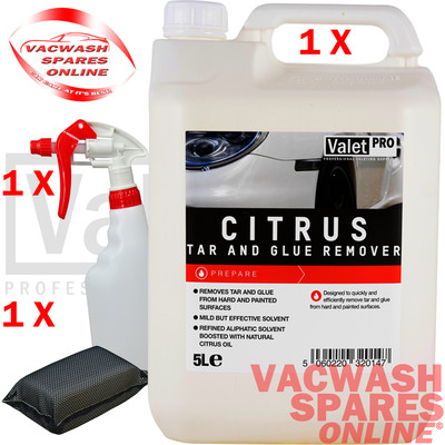 VALETPRO CITRUS TAR AND GLUE REMOVER 5 LITRE / EFFECTIVE TAR & ADHESIVE REMOVAL