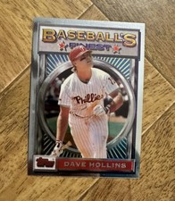 DAVE HOLLINS FINEST SILVER BASE PHILADELPHIA PHILLIES #23 1993 93 TOPPS