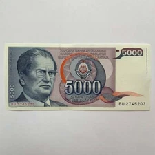 Josip Broz Tito Yugoslavia Memorabilia Banknote. Pre Bosnian War Era Currency
