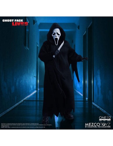 MEZCO ONE 12: COLLECTIVE GHOST FACE LIVES SCREAM 1/12 DELUXE FIGURE COLLECTOR NE - Foto 2 di 7