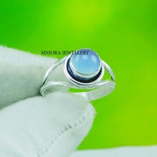 Chalcedony Gemstone 925 sterling silver handmade Gift Ring US size 5 to 13