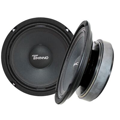 Timpano Pair of 6.5-inch 8-Ohm 400-Watt Shallow Mid-Range Speaker TPT-MD6-SLIM