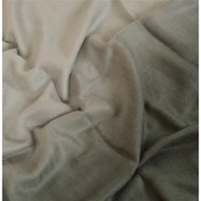 Sanskriti Long Stole Two Shade Shawl Scarf Pure Wool Warm Soft Grey Scarf