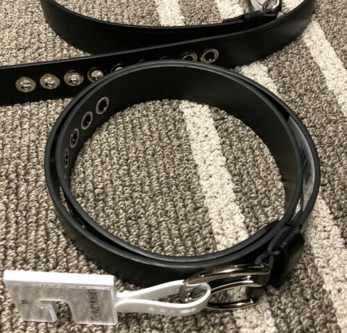 Женский кожаный ремень с люверсом Calvin Klein Черный M 9990₽