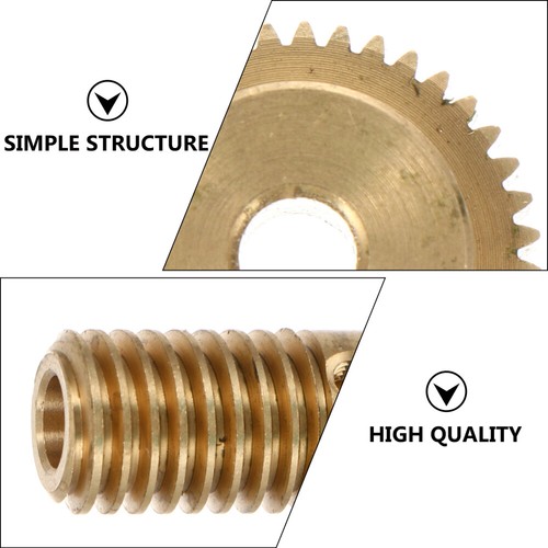 2 Pieces Worm Gear Turbine Shaft Drive Pairs Miniature Copper Wheel - 第 7/12 張圖片
