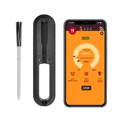 Wasserdichtes kabelloses digitales Fleischthermometer - Ofen Grill BBQ UK Lager schneller Versand