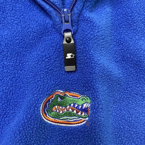Starter Florida Gators blu 1/4 zip pile camicia pullover giacca 2XL felpa - Foto 10 di 11