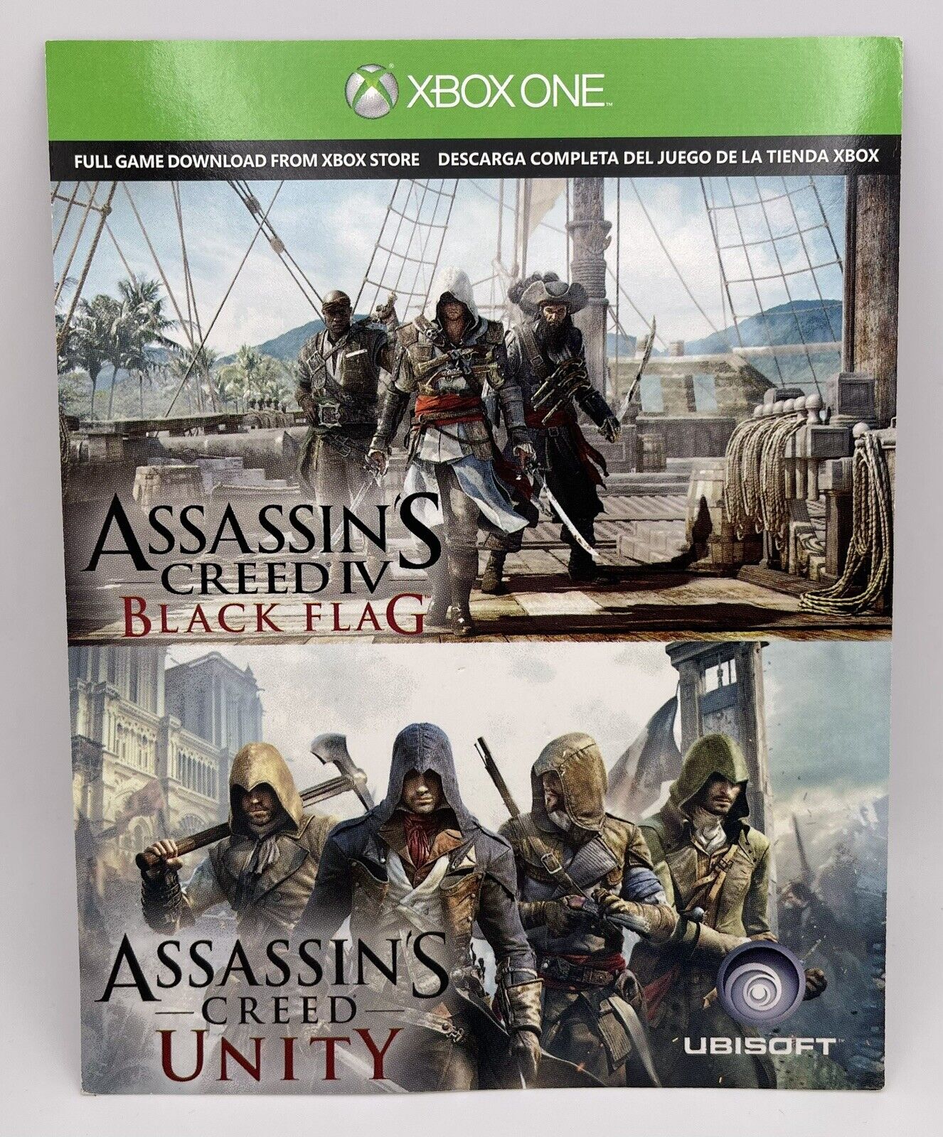 Assassin's Creed Unity Digital Download Code for Xbox One Only