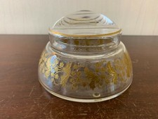 Vaso Coperto Dorato In Cristallo Di Saint Louis