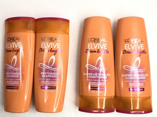 Menge 4 L'Oreal Paris Elvive Dream Lengths 2 Shampoo und 2 Conditioner 12,6oz