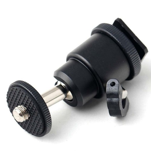 Ball Head Hot Shoe 1/4" Mini Adapter Camera Flash Bracket DSLR Mount Swivel UK - Picture 6 of 6