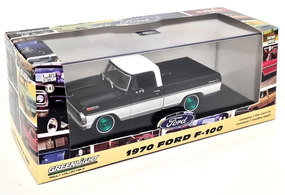 Greenlight 1/43 Ford F-100 Ranger XLT 1970 Pick Up CHASE Diecast Model Car - Photo 4/4