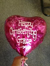 Personalised Helium Foil Balloon Christening 