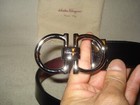 100% AUTHENTIC NEW MEN FERRAGAMO GANCINI LOGO REVERSIBLE LEATHER BELT ONE SIZE — photo 5