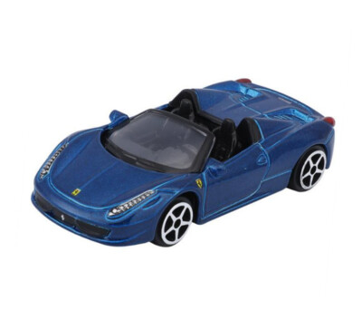 New Bburago 1:64 Ferrari 458 Spider Blue Race & Play Diecast Metal