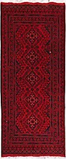 3x7' Dark Red Afghan Khal Mohammadi Rug Ethnic Tribal Rug PK56