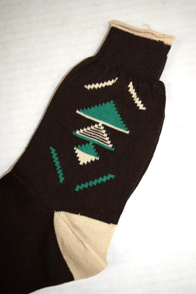 Calcetines Vintage King James Argyle Años 40 50 Niños Mujer Talla 9 Negro Verde 8" x 7" Foto 4 de 4