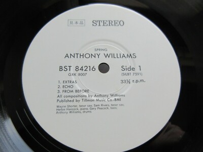 Anthony Williams Spring Japan Promo Vinyl LP GXK 8007 Bluenote