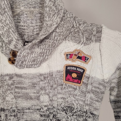 Rock Boys Sweater Size 5 White Gray Long Sleeve Sweatshirt Pullover Casual - Picture 2 of 4