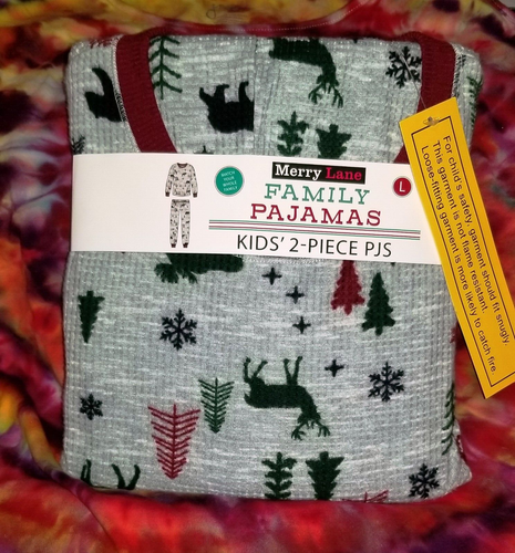 FAMILY PAJAMAS Big Kids' 2-Piece Winter Print Pajama Set Size Large