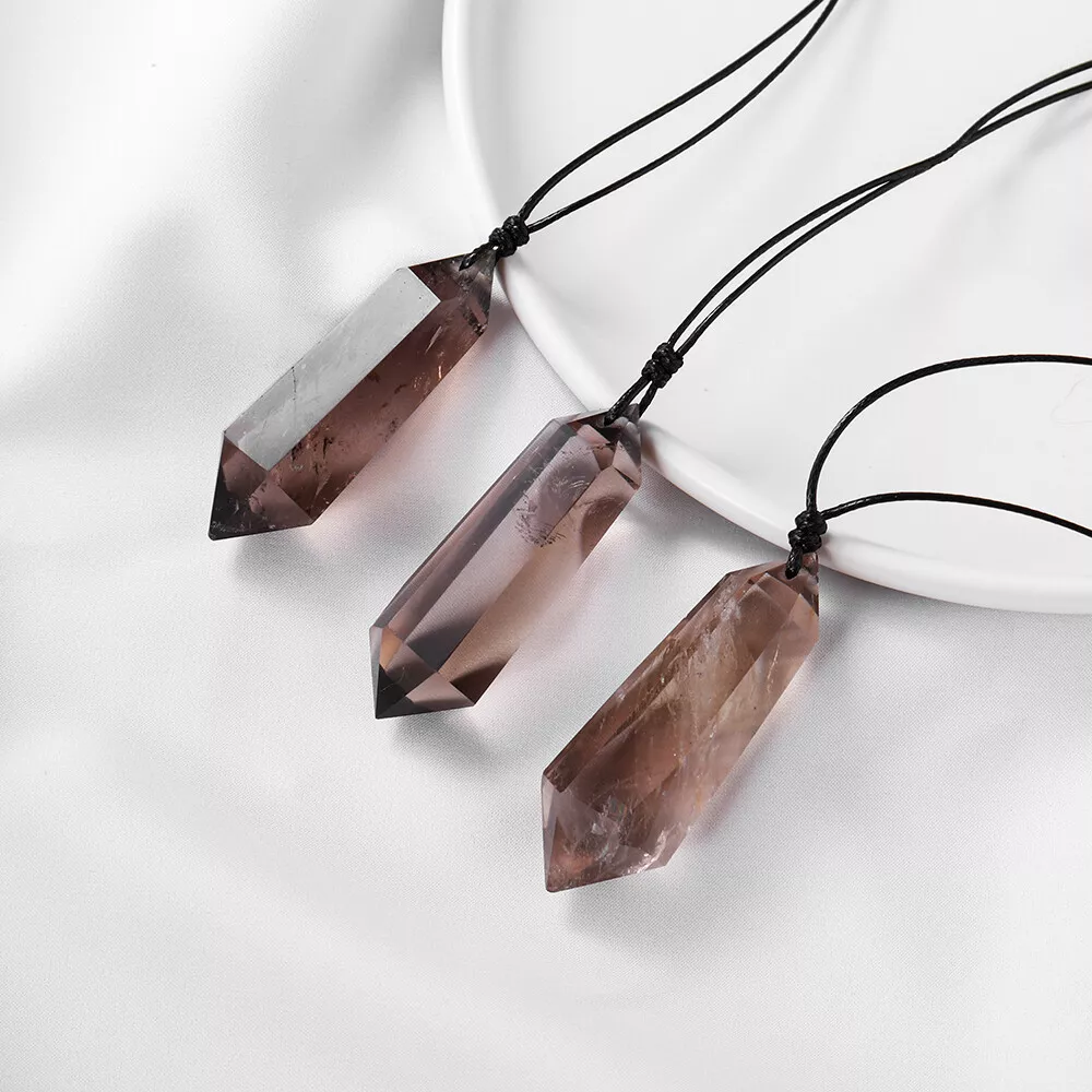 Smoky quartz crystal online pendant