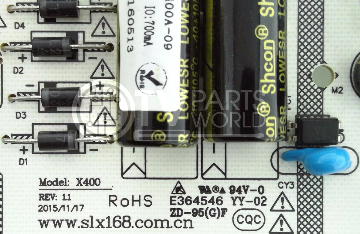 Pyle PTVDLED40 Power Supply Board SLX-X400A-09 X400, E364546 | eBay 