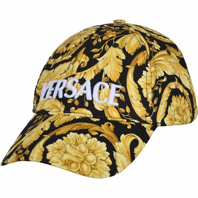 Versace Golden Barocco Men's Baseball Cap, Black/Gold SZ 59