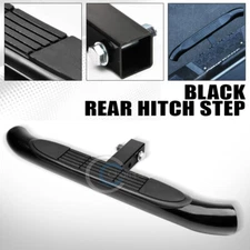 2" Stainless Black Trailer Towing Receiver Rear Hitch Step Bar Bumper Guard C04