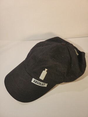 Absolut Vodka Mens Black Adjustable Size Dad Hat - Adjustable Size