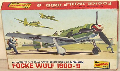 Lindberg #582:50 Focke Wulf 190D-9 1:72 Scale NIB-NOS
