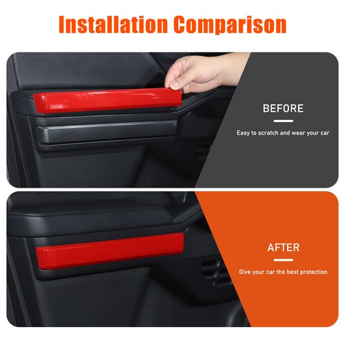 ABS Red Interior Door Armrest Handles Cover Trim For Toyota Tacoma 2024+ - Picture 8 of 13