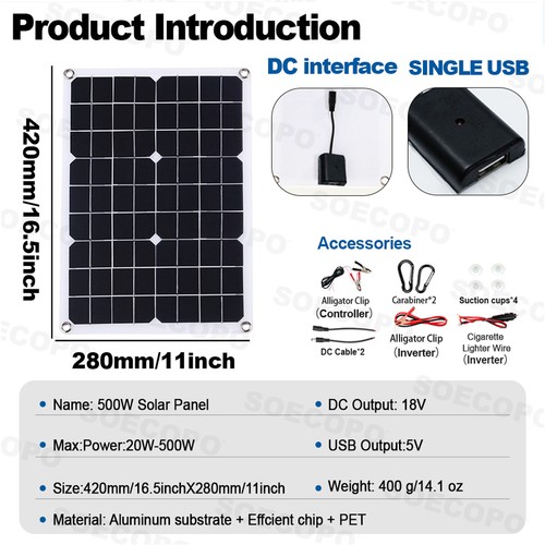 7000W Complete Solar Panel Kits Solar Power Generator 100A Home 110V/220V Systwy - Picture 12 of 17